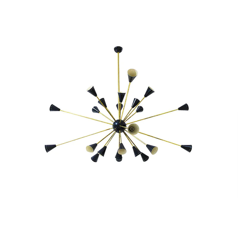 Stilnovo Style Modern Brass 24 Lights Sputnik Chandelier Lighting Fixture