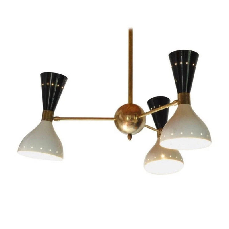 Stilnovo Style 3 Lights Modern Brass Sputnik Chandelier