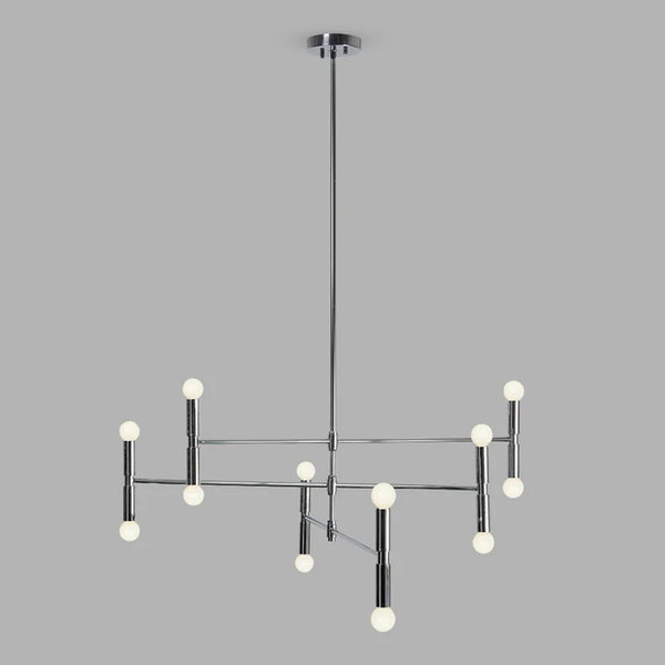 Modern 12 Lights Branch Brass Pendant Chandelier Light Fixture