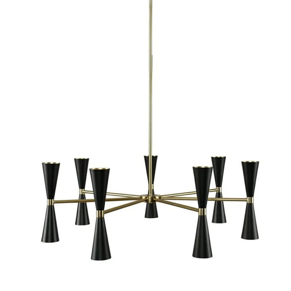 Mid-Century inspired design with dual LED lamping Sputnik Chandelier