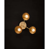 Triple Brass Dome Wall Sconce Lamp Lighting Fixture