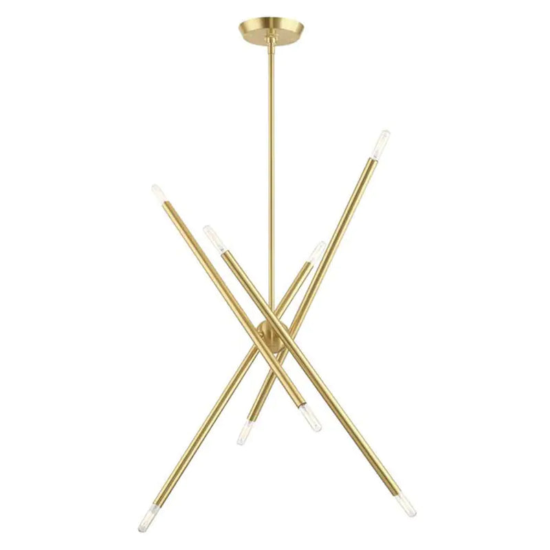 Edensor 8 Light Chandelier Brass Sputnik Starburst Light Fixture