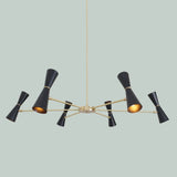 Large Mid-Century inspired design with dual LED lamping Sputnik Chandelier