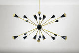 Stilnovo Style Modern Brass 24 Lights Sputnik Chandelier Lighting Fixture