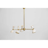 Stilnovo Style 5 Arms Modern Brass Sputnik Chandelier