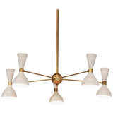 Stilnovo Style 5 Arms Modern Brass Sputnik Chandelier