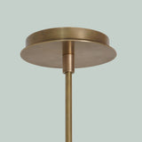 Modern Brass Double Shade Counterbalance Pendant Chandelier