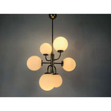 Modern Brass 6 Lights Globe Space Chandelier Sputnik Chandelier