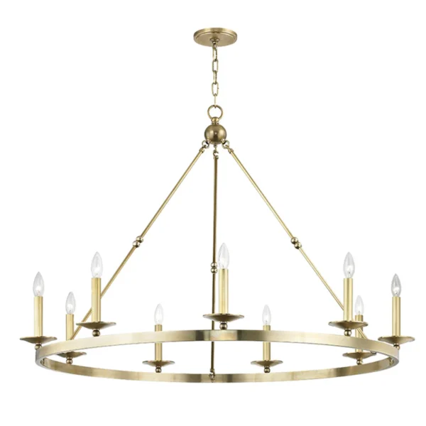 Allendale 9-Light Chandelier in Aged Brass
