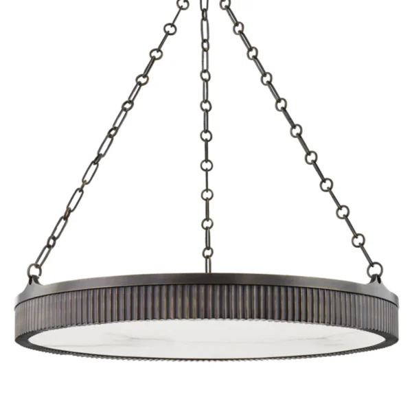 Lynden 8-Light Chandelier in Distressed Bronze 30W x 4.25H