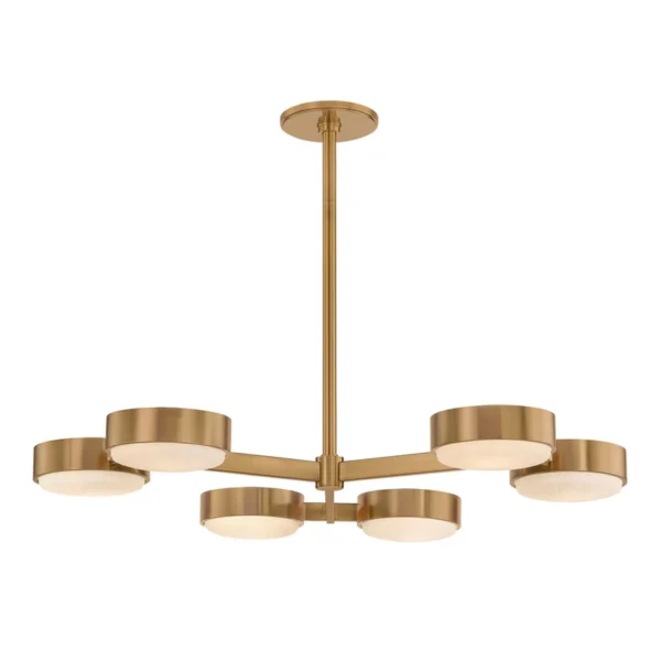 Rory 6-Light Chandelier in Patina Brass