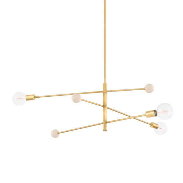 Slater 3-Light Chandelier in Aged Brass