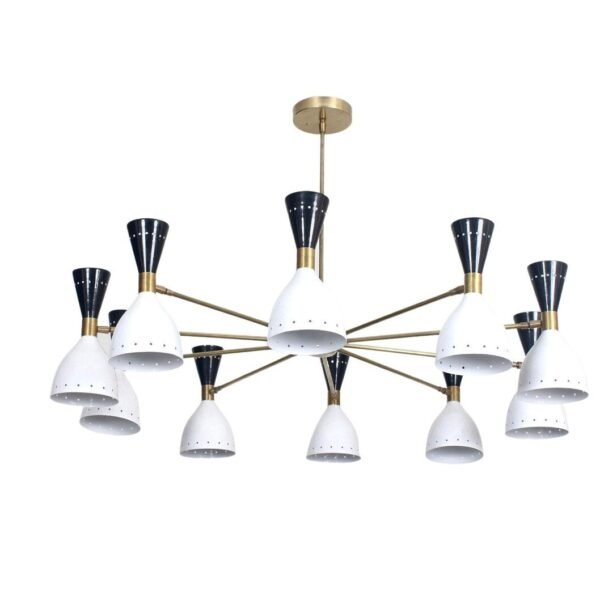 10 Light Modern Raw Brass chandelier light Fixture