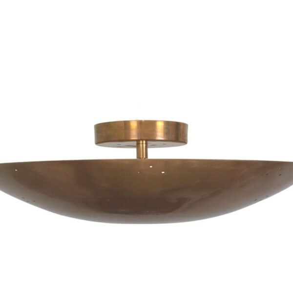 Raw Brass Sputnik Chandelier: Mid Century Modern 6-Light Fixture