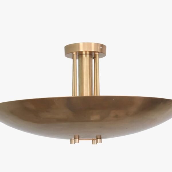 Brass Sputnik Chandelier: Mid Century Modern Ceiling Light Fixture