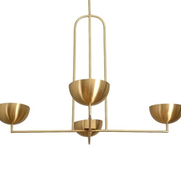 4 Light Mid Century Modern Brushed Brass Sputnik chandelier light Fixture