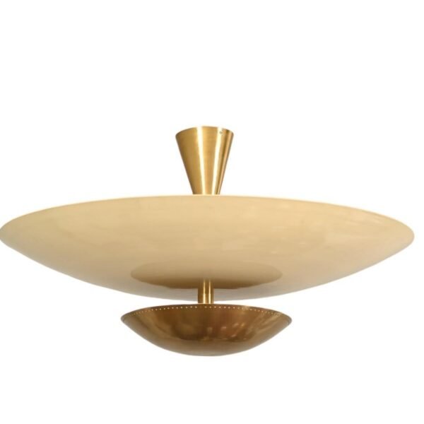 Mid Century 6 Light Sputnik Chandelier Ceiling Flushmount Raw Brass Pendant Light Fixture