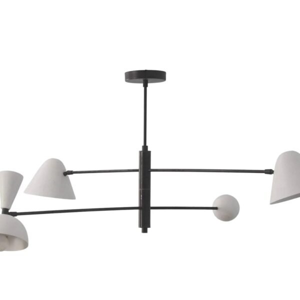 Brass Sputnik Chandelier: Mid-Century Modern Pendant Light
