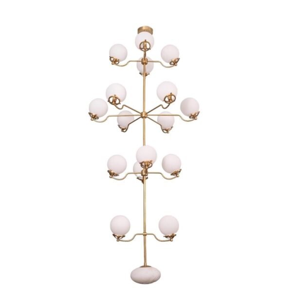 17 Light Globe Mid Century Brass Sputnik chandelier light Fixture