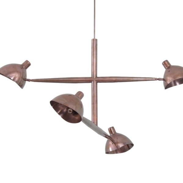 4 Light Vintage Raw Brass Sputnik chandelier light ' Fixture