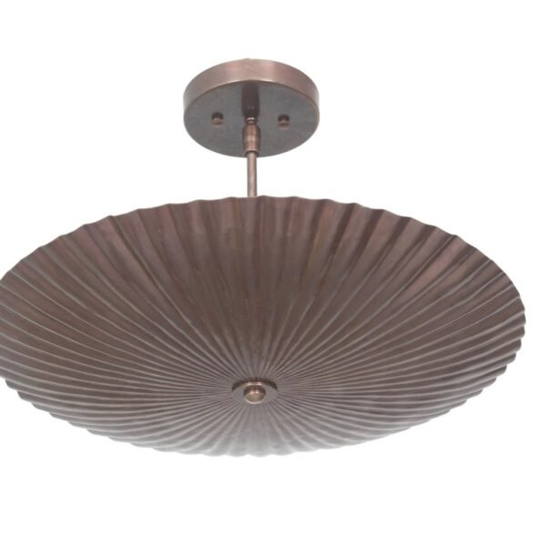 Raw Brass Sputnik Chandelier: Mid Century Modern 6-Light Ceiling Fixture