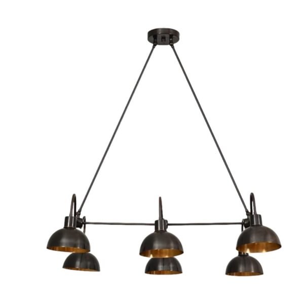 6 Light Modern Raw Brass dining chandelier light Fixture