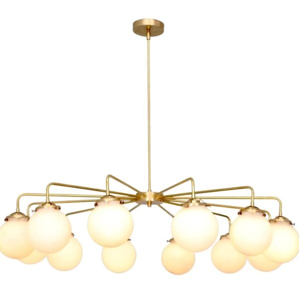 12 Light Globe Mid Century Brass Sputnik chandelier light Fixture