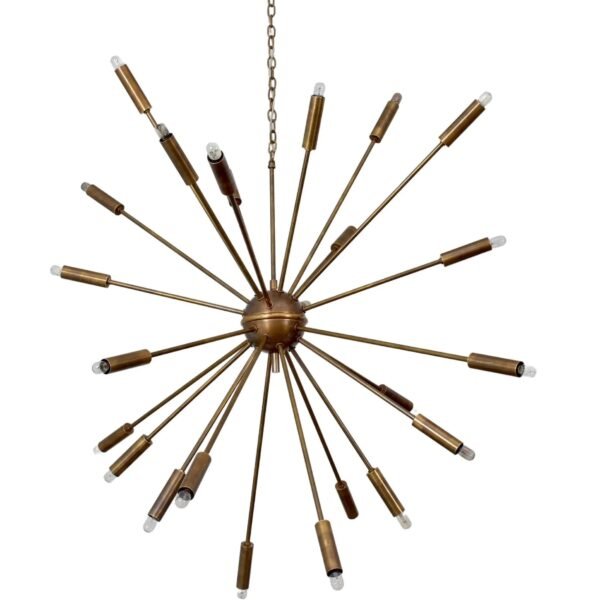 24 Light Mid Century Brass Sputnik stilnovo chandelier light Fixture
